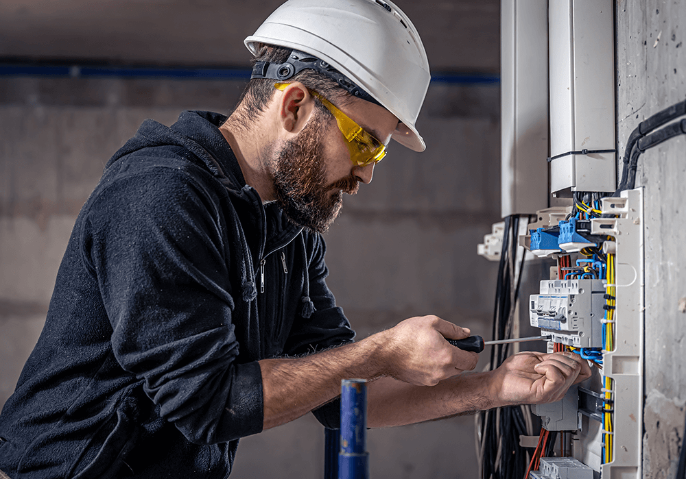 Electrician working